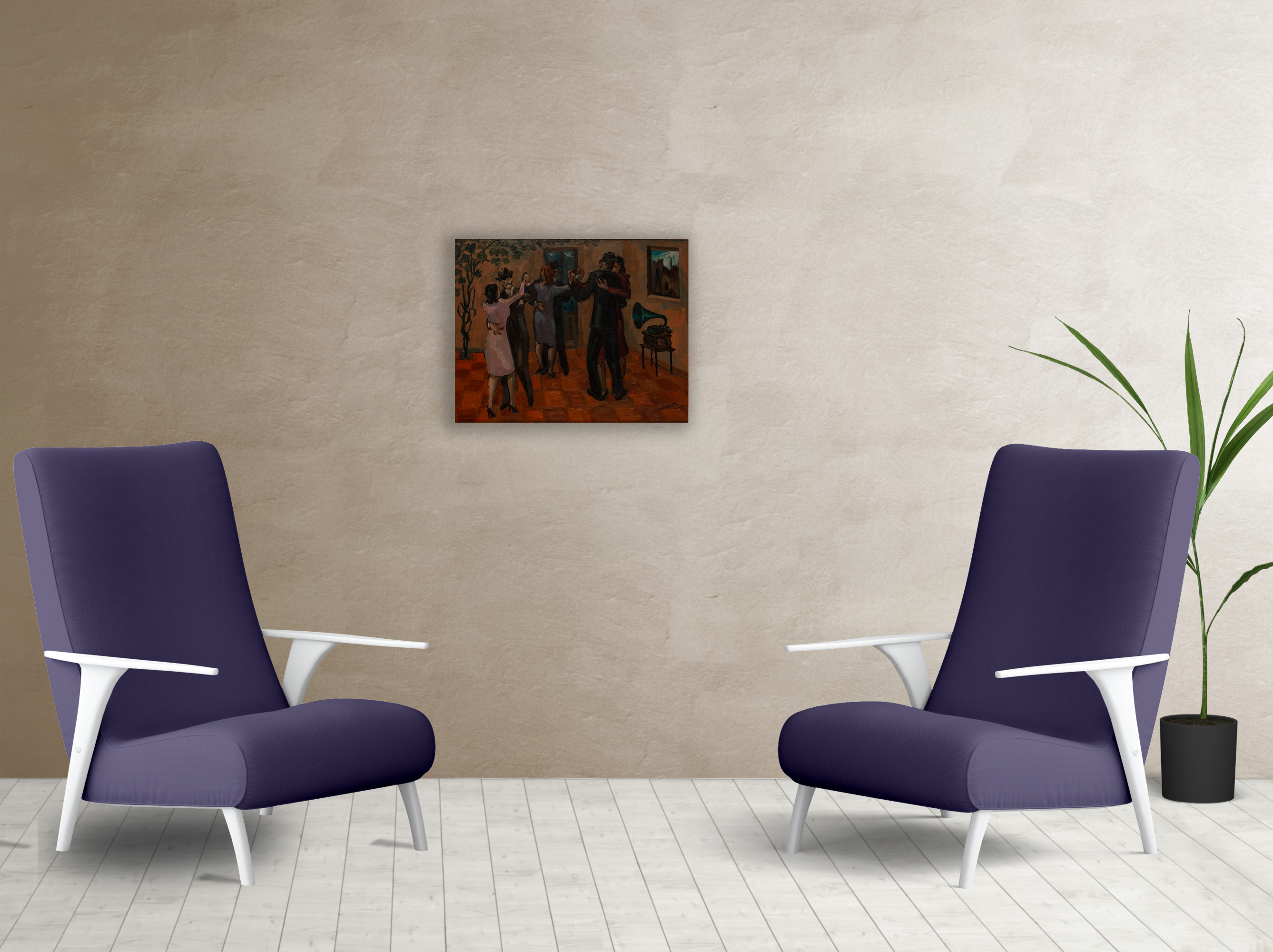 Living cuadro Buenos Aires 12 con marco